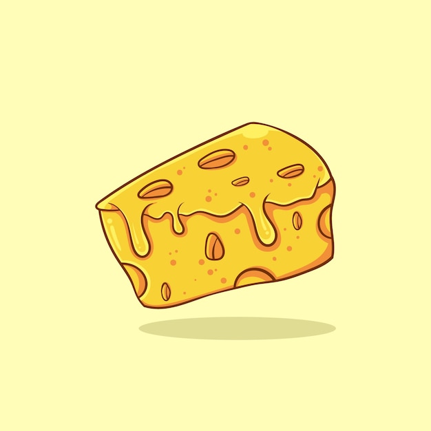 SLICE OF MELTED CHEESE ILLUSTRATION