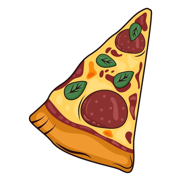 Slice pizza margherita vector engraving illustration for poster menu box