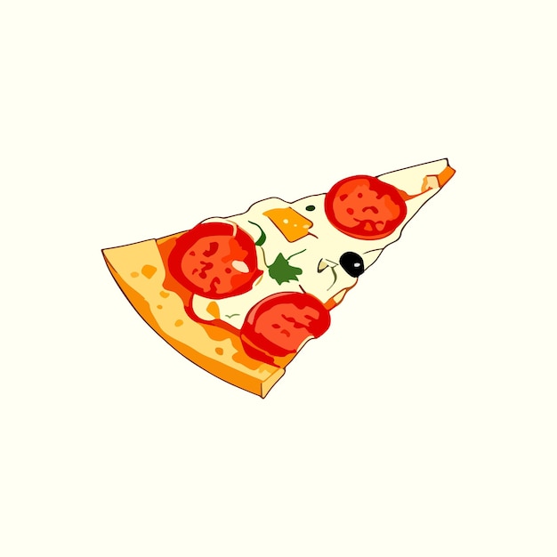 a slice of pizza with cheese and tomatoes on it