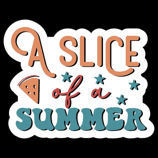 A slice of a summer Retro Stickers