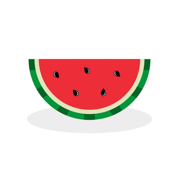 Slice of watermelon cartoon icon