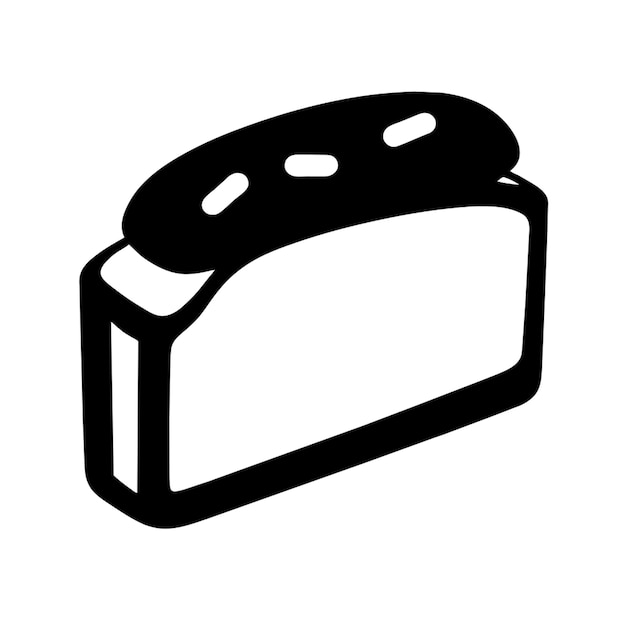 sliced bread vector illustration flat 2