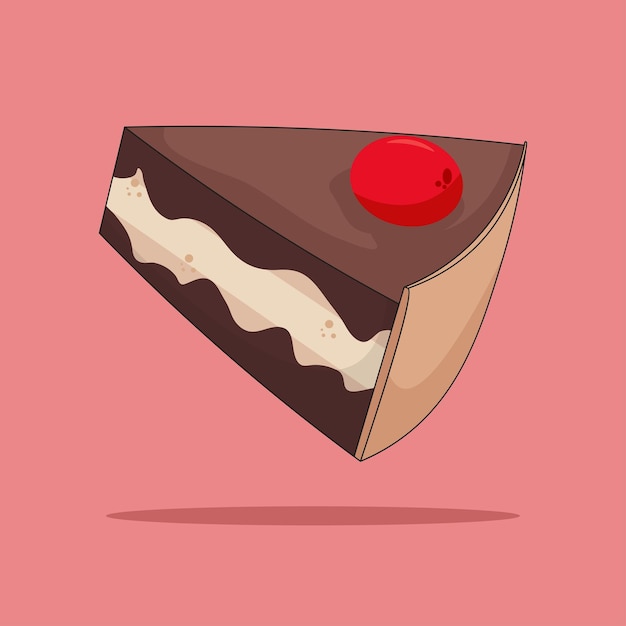 sliced chocolate cake with red strawberry jelly