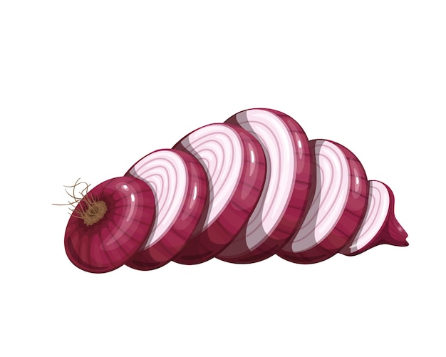 Sliced red onion vegetable