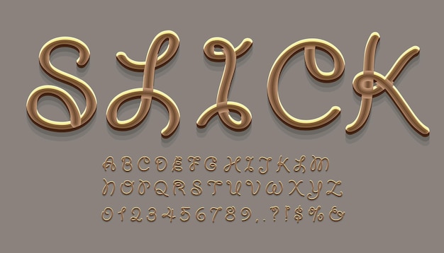 SLICK COPPER TUBE style font design