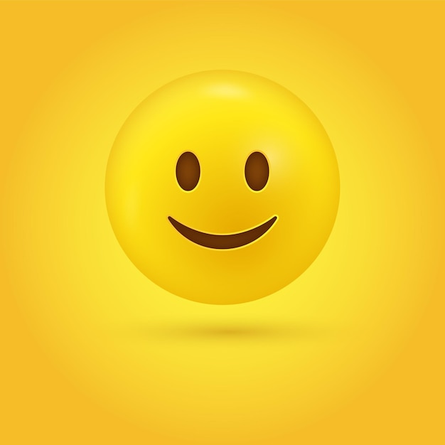 slightly smiling emoji face - happy fine emoticon in 