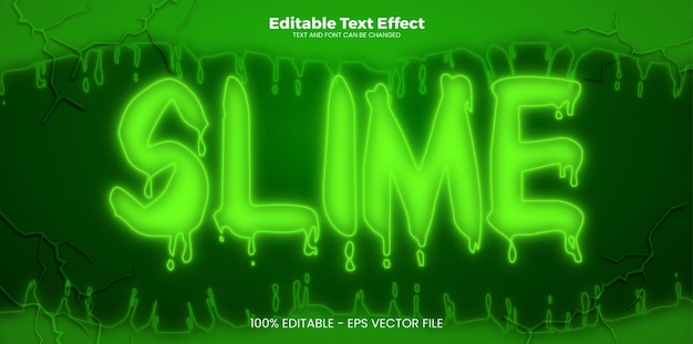 Vector slime editable text effect in modern trend style