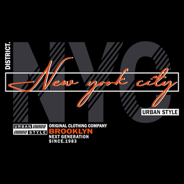 slogan new york typography graphic design for print t shirt vector illustration art