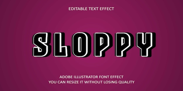 Sloppy Text Font Effect