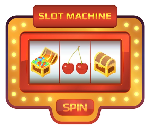 Slot machine cartoon icon Gambling game symbol