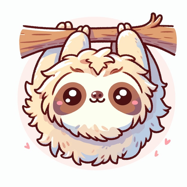 Sloth cute vector