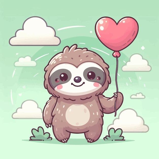 Sloth cute vector