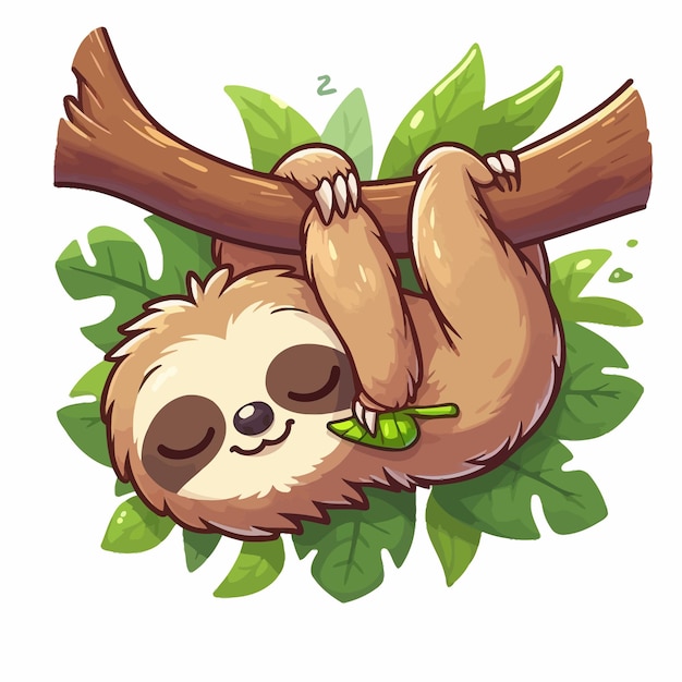 Sloth cute vector