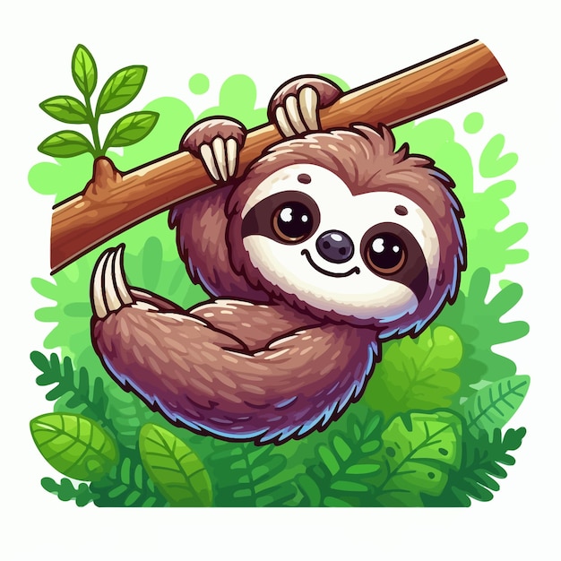 Sloth cute vector