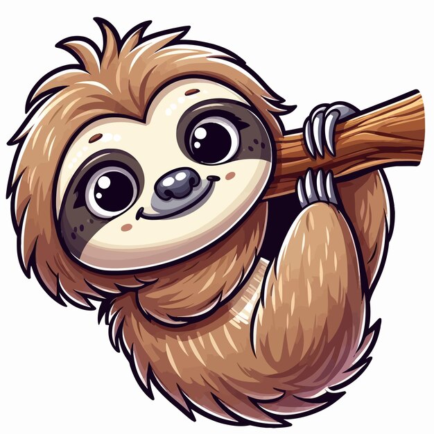 Sloth cute vector