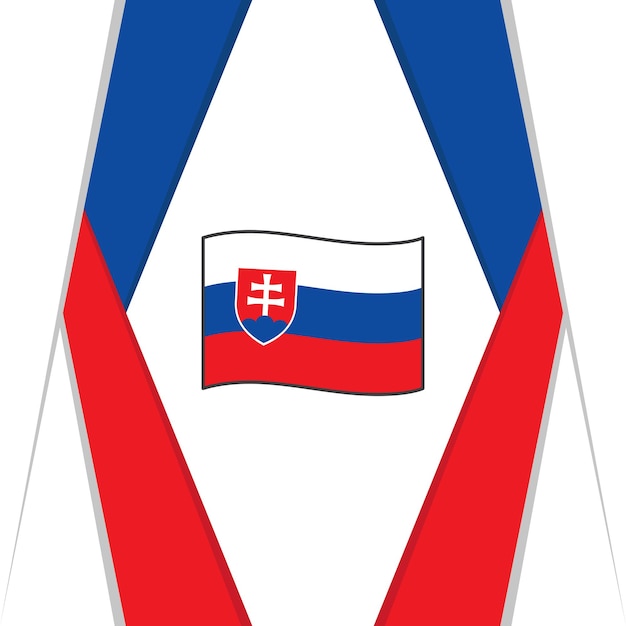 Slovakia Flag Abstract Background Design Template Slovakia Independence Day Banner Social Media Post Slovakia Design