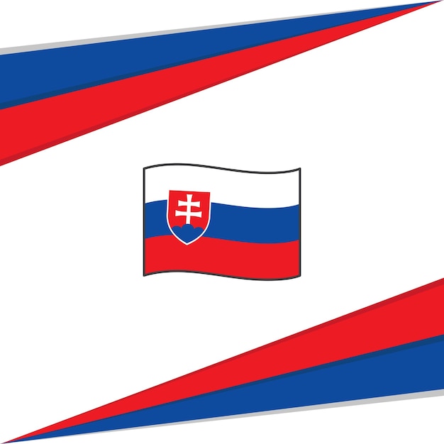 Slovakia Flag Abstract Background Design Template Slovakia Independence Day Banner Social Media Post Slovakia Flag