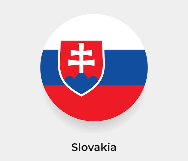 Slovakia flag bubble circle round shape icon vector illustration