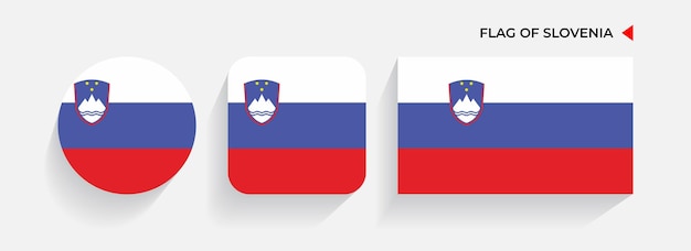 Slovenia arranged in round square and rectangular shapes