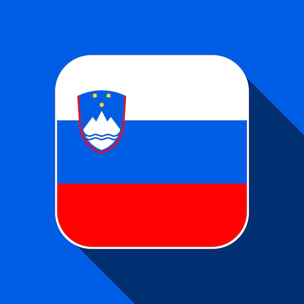 Slovenia flag official colors Vector illustration