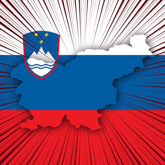 Slovenia Independence Day Map Design