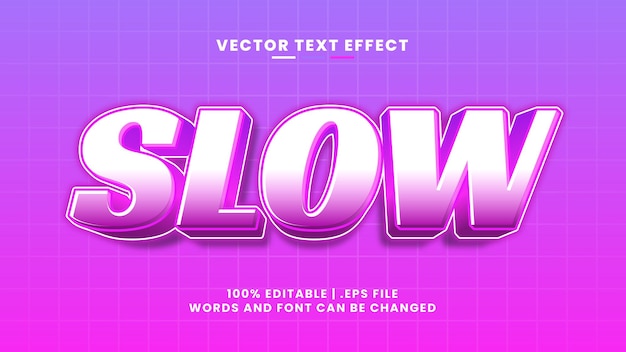 Slow editable text effect