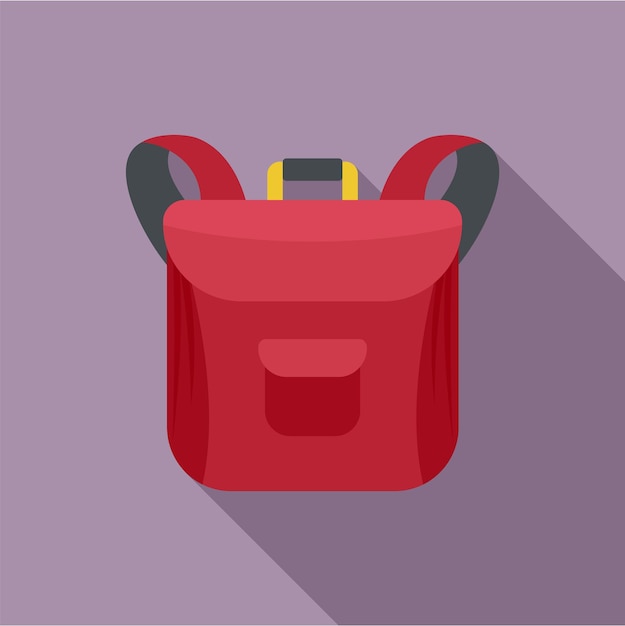 Small backpack icon Flat illustration of small backpack vector icon for web design