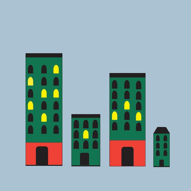 Small building vector illustration