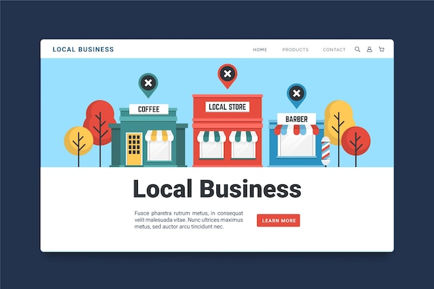 Small business landing page template