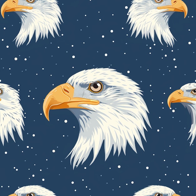 small Eagle seamless pattern background vector cute birds graphic with EPS file