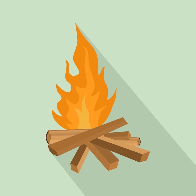 Small woods fire icon Flat illustration of small woods fire vector icon for web design