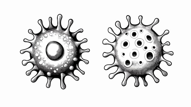 Smallpox Virus Vector Icon Detailed Illustration of Poxvirus Family Zoonotic Infection