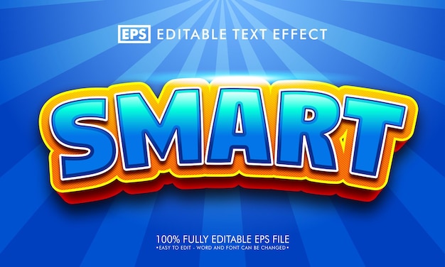 Smart 3d editable text effect