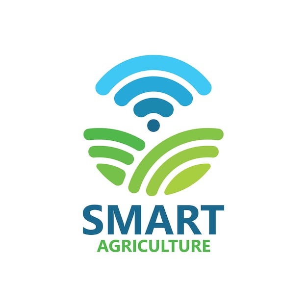 Smart agriculture logo template design