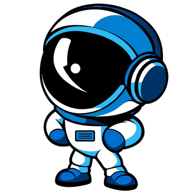 smart astronaut vector illustration cartoon