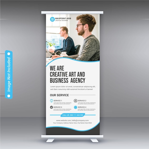 Vector smart business rullup banner template with modern look