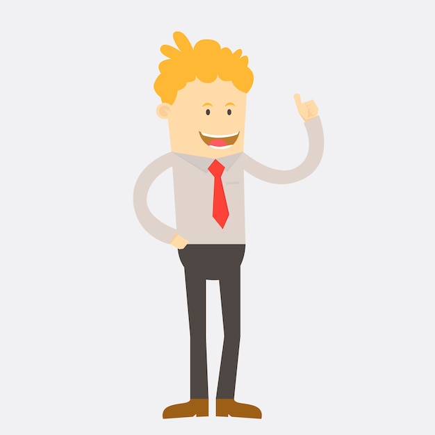 smart businessman cartoon character vector design