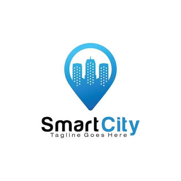 Smart City logo design template