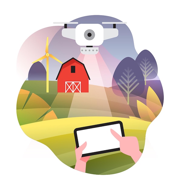 Vector smart farming illustration