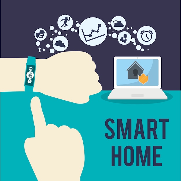 Smart home house icon set