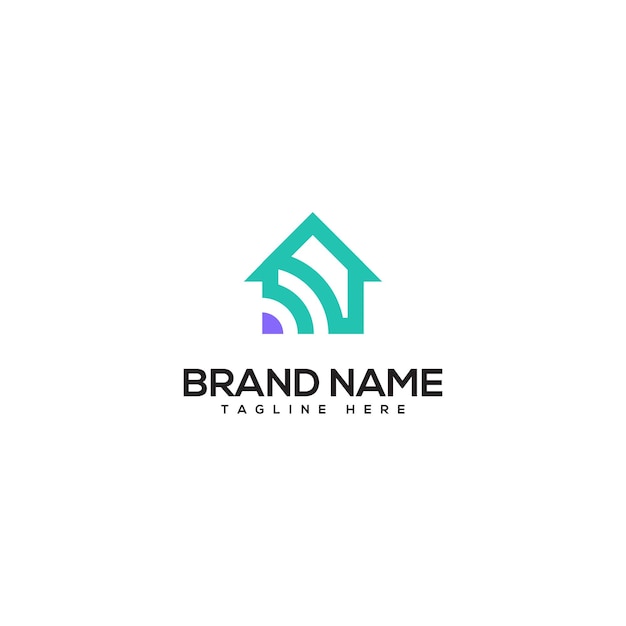 Smart Home and Internet symbol logo design template vector elements