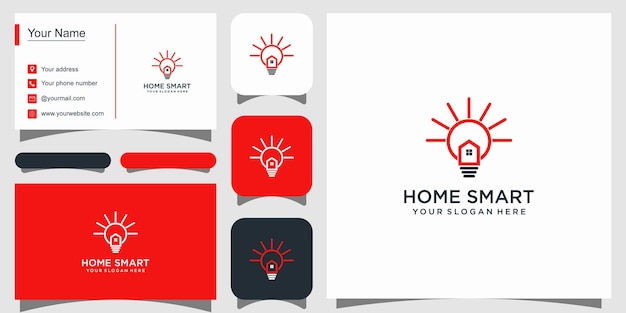 smart home logo design modern simple premium