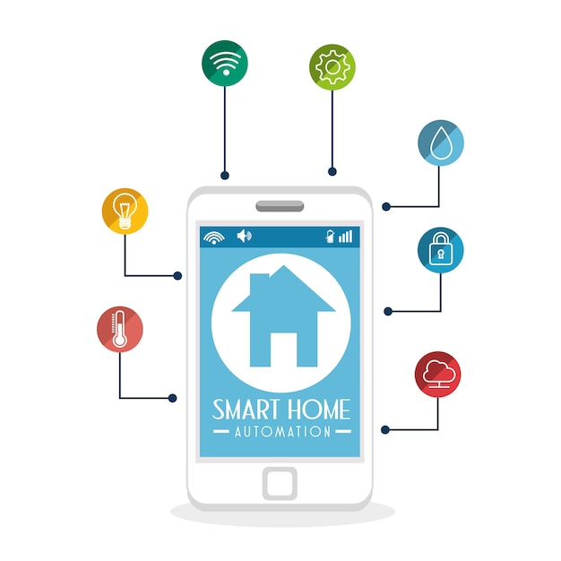 smart home technology icon vector illustration design