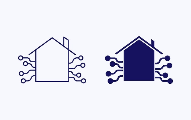 Smart home technology illustration icon