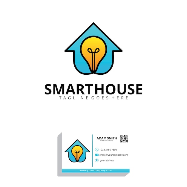 Smart House logo design template