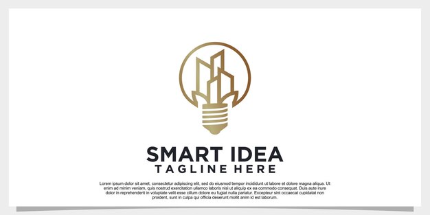 Smart idea logo design simple concept Premium Vector Part 3