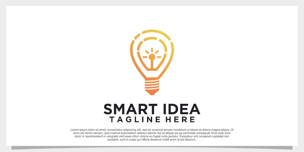 Smart idea logo design simple concept Premium Vector Part 3