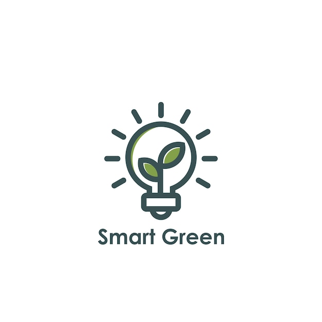 Smart idea logo design vector llustration unique Premium Vector