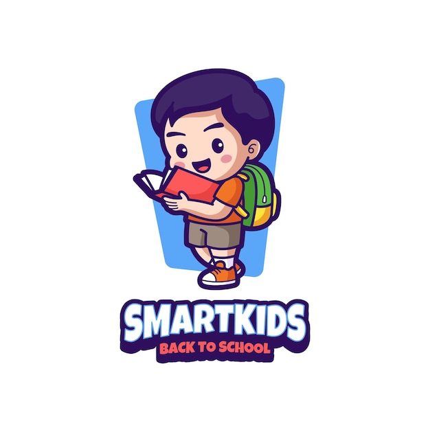 Smart kids back to school logo design