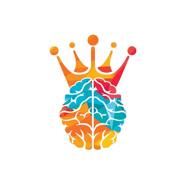 Smart king vector logo design